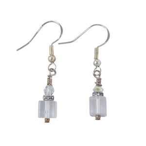 Vintage Sterling Silver 925 Cubic Zirconia Crystal Earrings